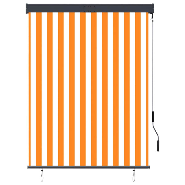 Ulkorullaverho 120x250 cm valkoinen ja oranssi