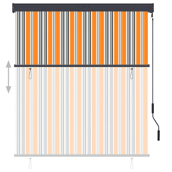 Ulkorullaverho 140x250 cm keltainen ja sininen
