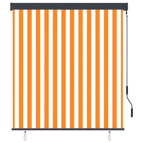 Ulkorullaverho 140x250 cm valkoinen ja oranssi