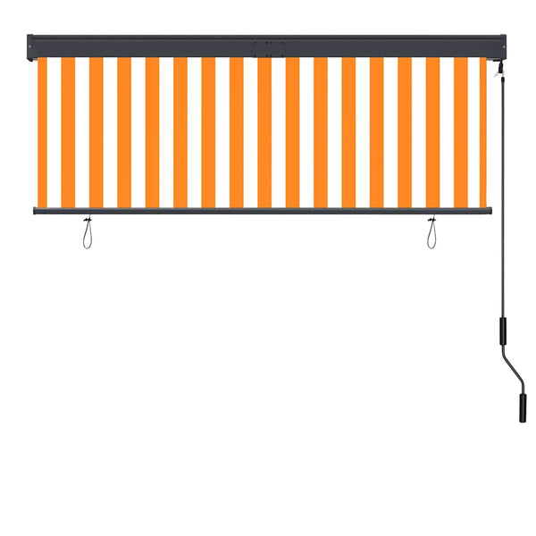 Ulkorullaverho 160x250 cm valkoinen ja oranssi