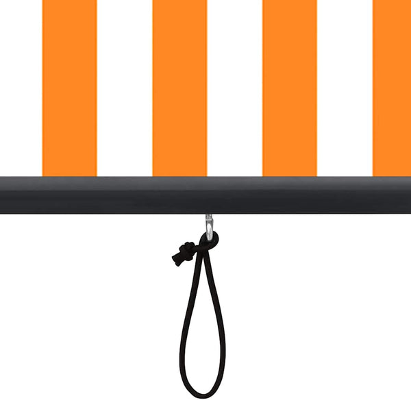 Ulkorullaverho 160x250 cm valkoinen ja oranssi