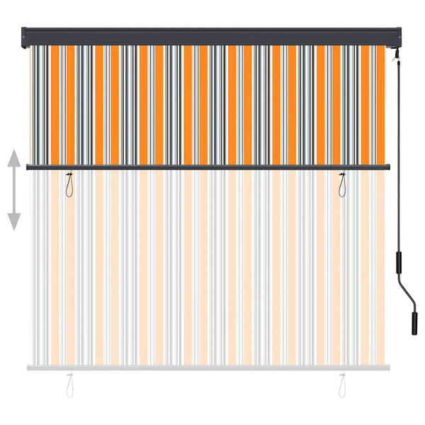 Ulkorullaverho 170x250 cm keltainen ja sininen