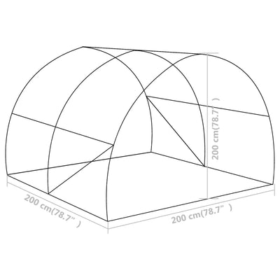 Kasvihuone 4 m² 2x2x2 m