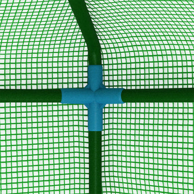 Kasvihuone hyllyillä teräs 227x223 cm