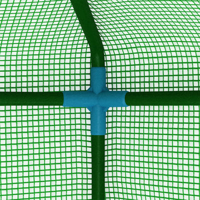 Kasvihuone hyllyillä teräs 143x143x195 cm