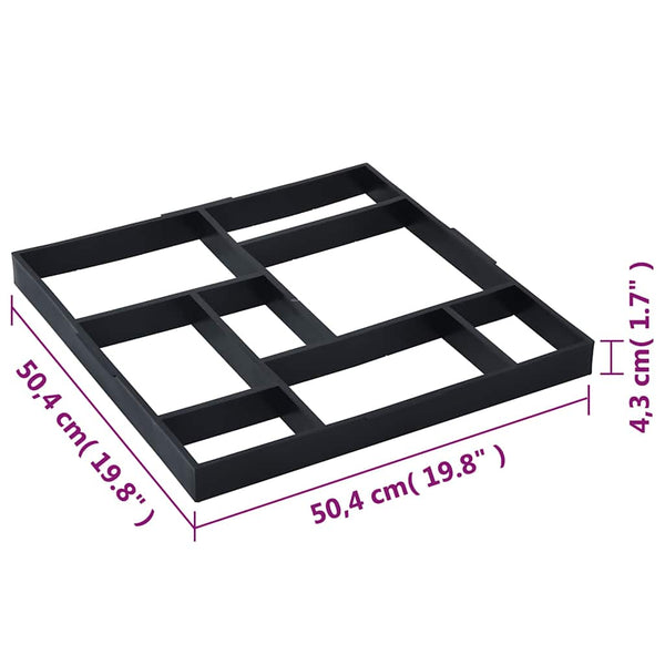 Polkujen luomismuotit 2 kpl 50,4x50,4x4,3 cm muovi
