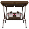 Ruskea lasten keinupenkki Pinita 115x75x110cm (kangas)