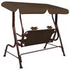 Ruskea lasten keinupenkki Pinita 115x75x110cm (kangas)