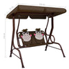 Ruskea lasten keinupenkki Pinita 115x75x110cm (kangas)