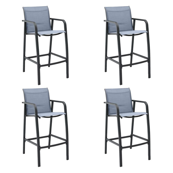 Harmaa puutarhan baarituolit Arthemice (4 kpl textilene)