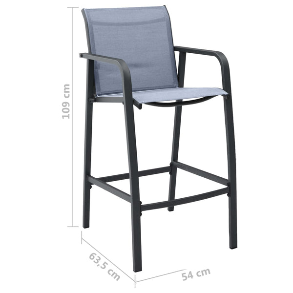 Harmaa puutarhan baarituolit Arthemice (4 kpl textilene)
