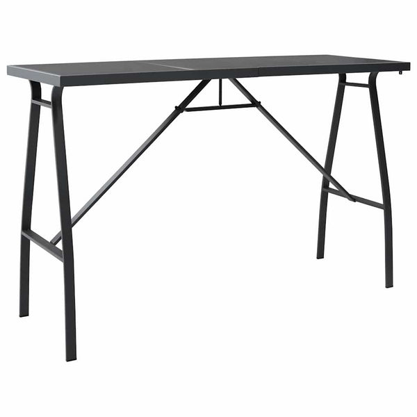 Puutarhan baaripöytä musta 180x60x110 cm karkaistu lasi