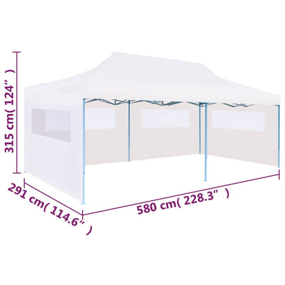 Kokoontaitettava pop-up juhlateltta 3x6 m valkoinen