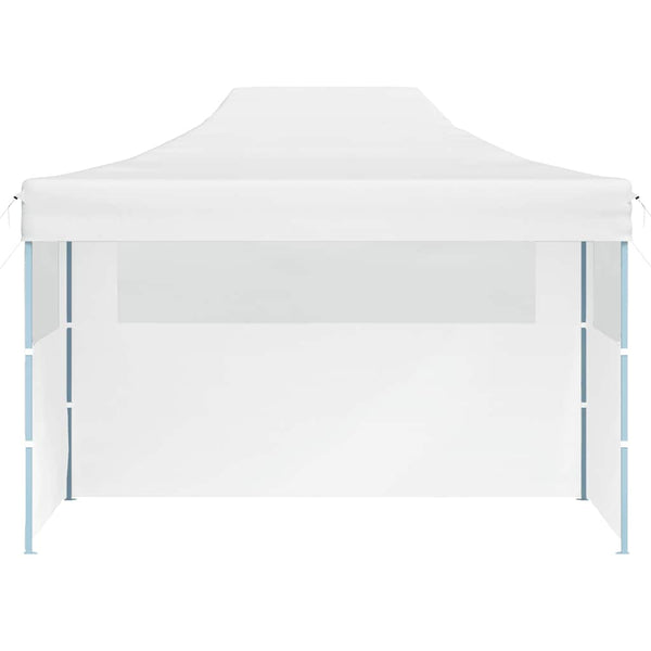 Valkoinen kokoontaittuva juhlateltta Filanda 3x4 m (3 sivuseinää, teräs)