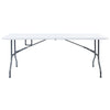 Kokoontaittuva puutarhapöytä valkoinen 180x72x72 cm HDPE