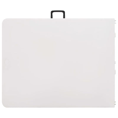 Kokoontaittuva puutarhapöytä valkoinen 180x72x72 cm HDPE
