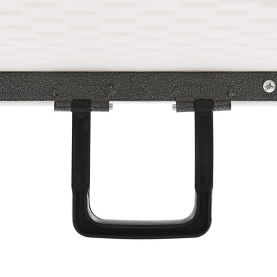 Kokoontaittuva puutarhapöytä valkoinen 180x72x72 cm HDPE