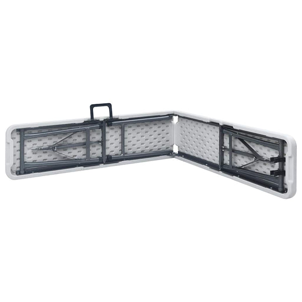 Kokoontaitettavat puutarhapenkit 2 kpl 180 cm HDPE valkoinen