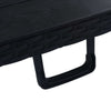 Kokoontaittuva puutarhapöytä musta 180x75x72 cm HDPE