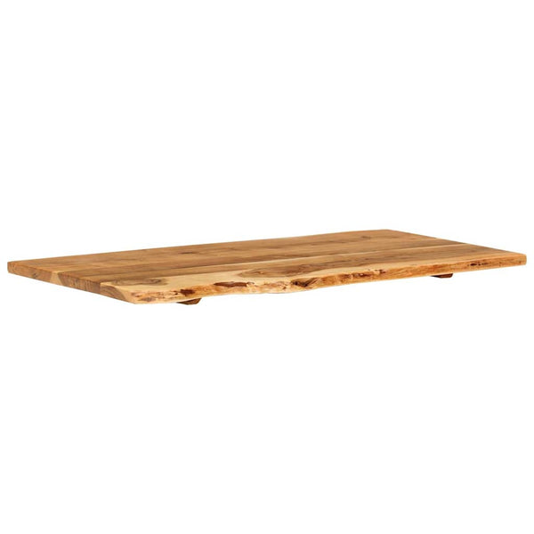 Kylpyhuoneen peilipöydän levy täysi akaasiapuu 100x52x2,5 cm