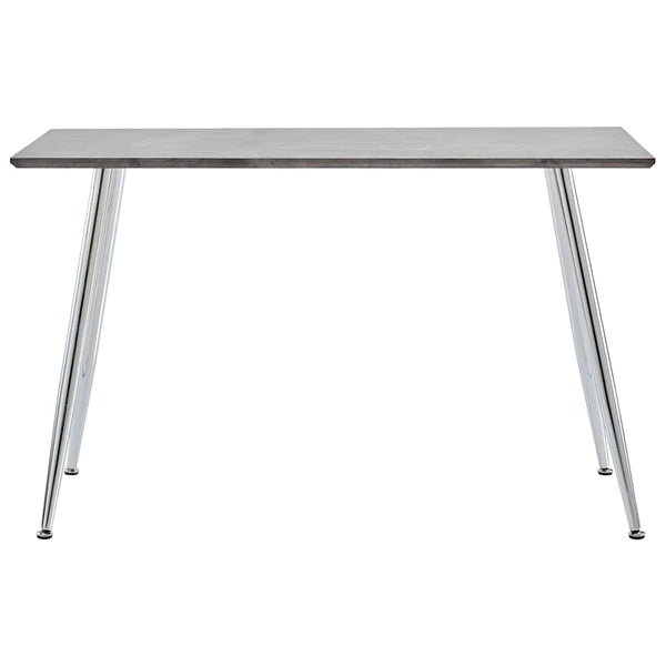 Ruokapöytä betoni ja hopea 120x60x74 cm MDF