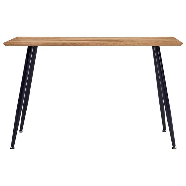 Ruokapöytä tammi ja musta 120x60x74 cm MDF