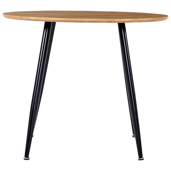 Ruokapöytä tammi ja musta 90x73,5 cm MDF