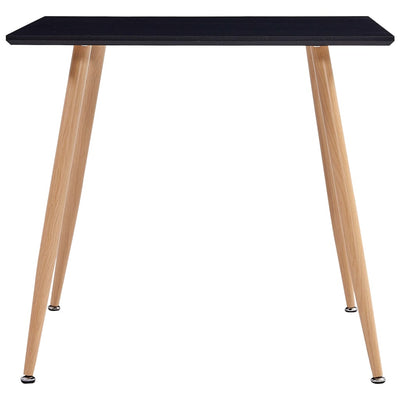 Ruokapöytä musta ja tammi 80,5x80,5x73 cm MDF