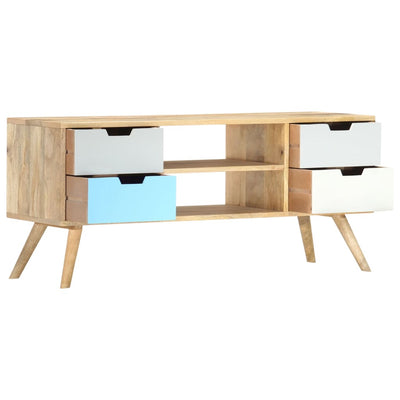TV-taso 110x35x48 cm täysi mangopuu