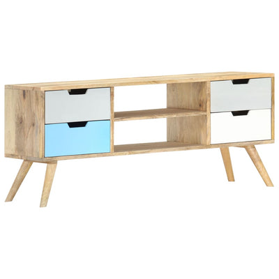 TV-taso 110x35x48 cm täysi mangopuu