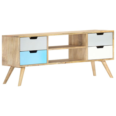 TV-taso 110x35x48 cm täysi mangopuu