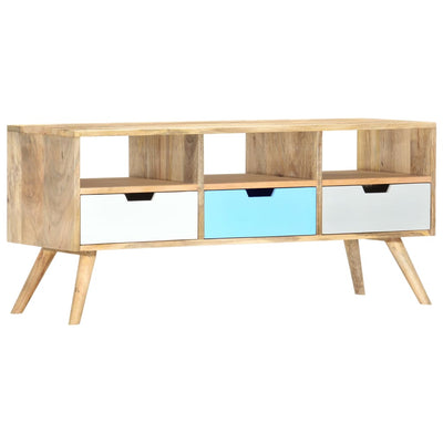 TV-taso 110x35x48 cm täysi mangopuu