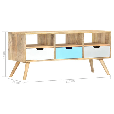 TV-taso 110x35x48 cm täysi mangopuu