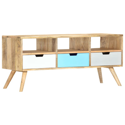 TV-taso 110x35x48 cm täysi mangopuu