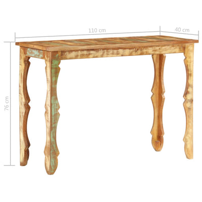 Konsolipöytä 110x40x76 cm kierrätetty täyspuu