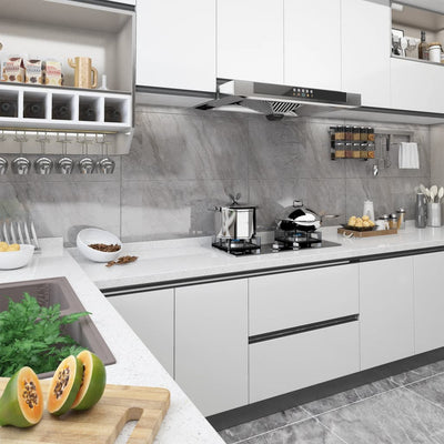 Valkoinen itseliimautuva huonekalukalvo Nyree 500x90cm (pvc)