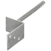 Aita-ankkurit 6 kpl hopea 8x6x30 cm galvanoitu teräs
