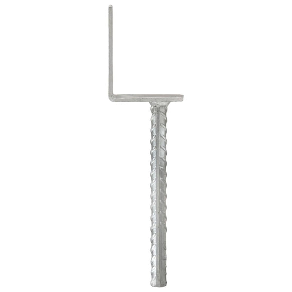 Aita-ankkurit 6 kpl hopea 8x6x30 cm galvanoitu teräs
