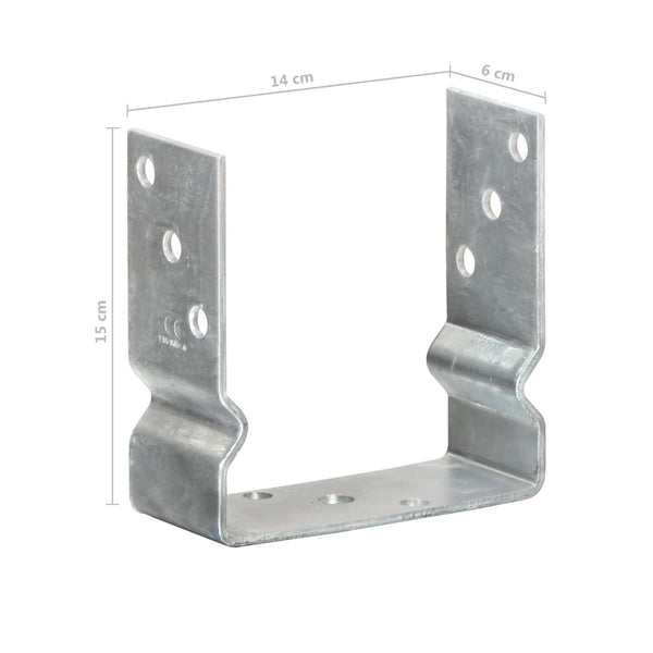 Aita-ankkurit 12 kpl hopeanvärinen 14x6x15 cm galvanoitu teräs