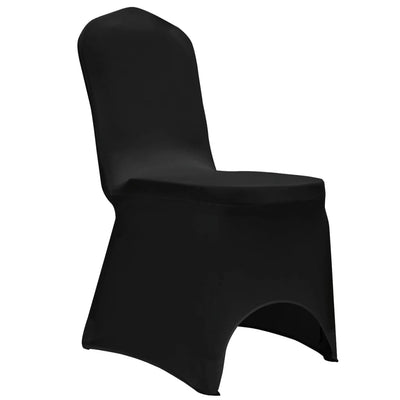 Tuolinpäällinen venyvä musta 12 kpl