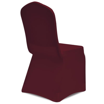Tuolinpäällinen venyvä viininpunainen 12 kpl