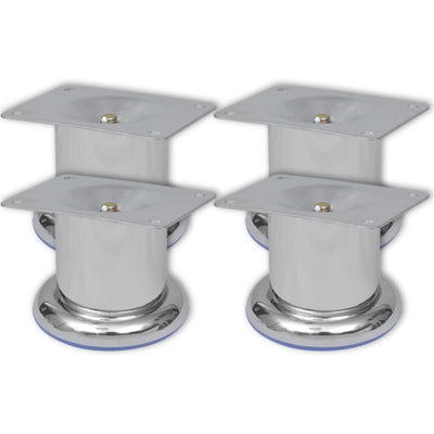 Pyöreät sohvanjalat 8 kpl kromi 60 mm