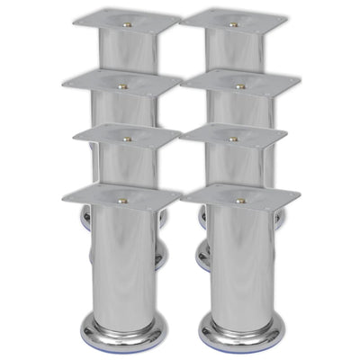 Pyöreät sohvanjalat 8 kpl kromi 120 mm