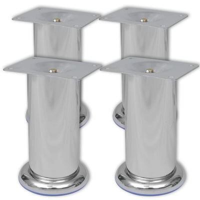 Pyöreät sohvanjalat 8 kpl kromi 120 mm