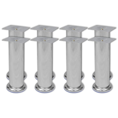 Pyöreät sohvanjalat 8 kpl kromi 180 mm