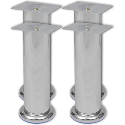 Pyöreät sohvanjalat 8 kpl kromi 180 mm