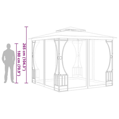 Antrasiitti huvimaja verkoilla Ciuchiran 300x300x265cm