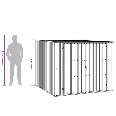 Antrasiitti puutarhavaja Chimoftei 195x198x159cm (galvanoitu teräs)