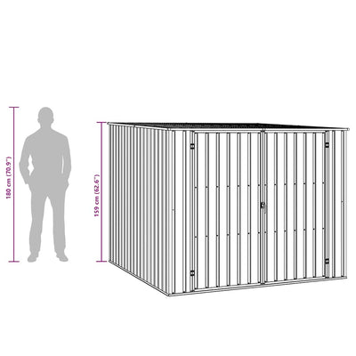 Ruskea puutarhavaja Chimoftei 195x198x159cm (galvanoitu teräs)
