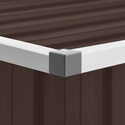 Ruskea puutarhan varastoarkku Ghesin 129x67x65cm